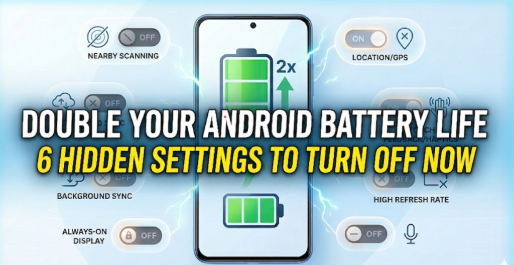 Double Your Android Battery Life:6 Hidden Settings to Turn Off Now